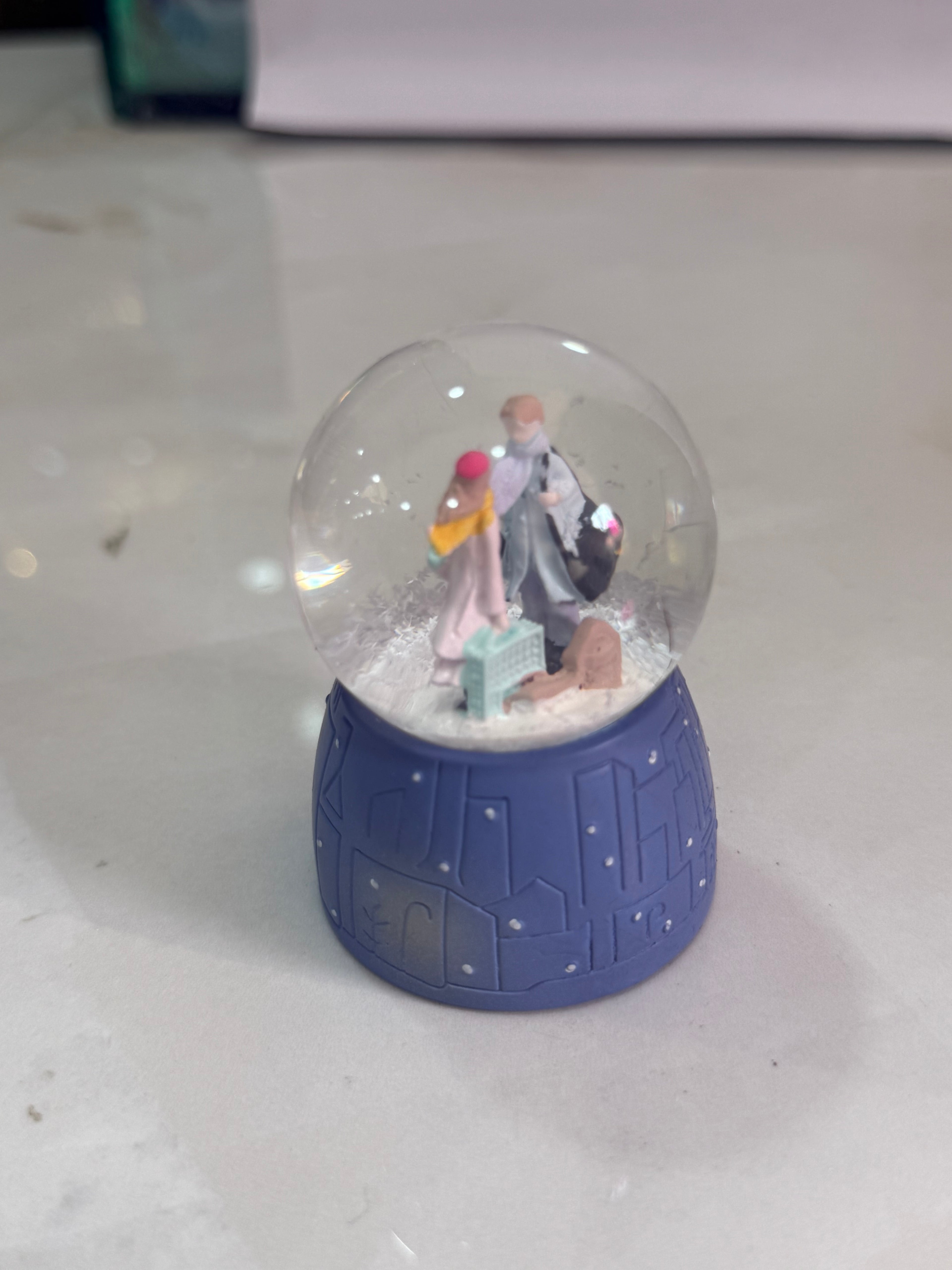 Couple Glass Revolving Globe with light Gift