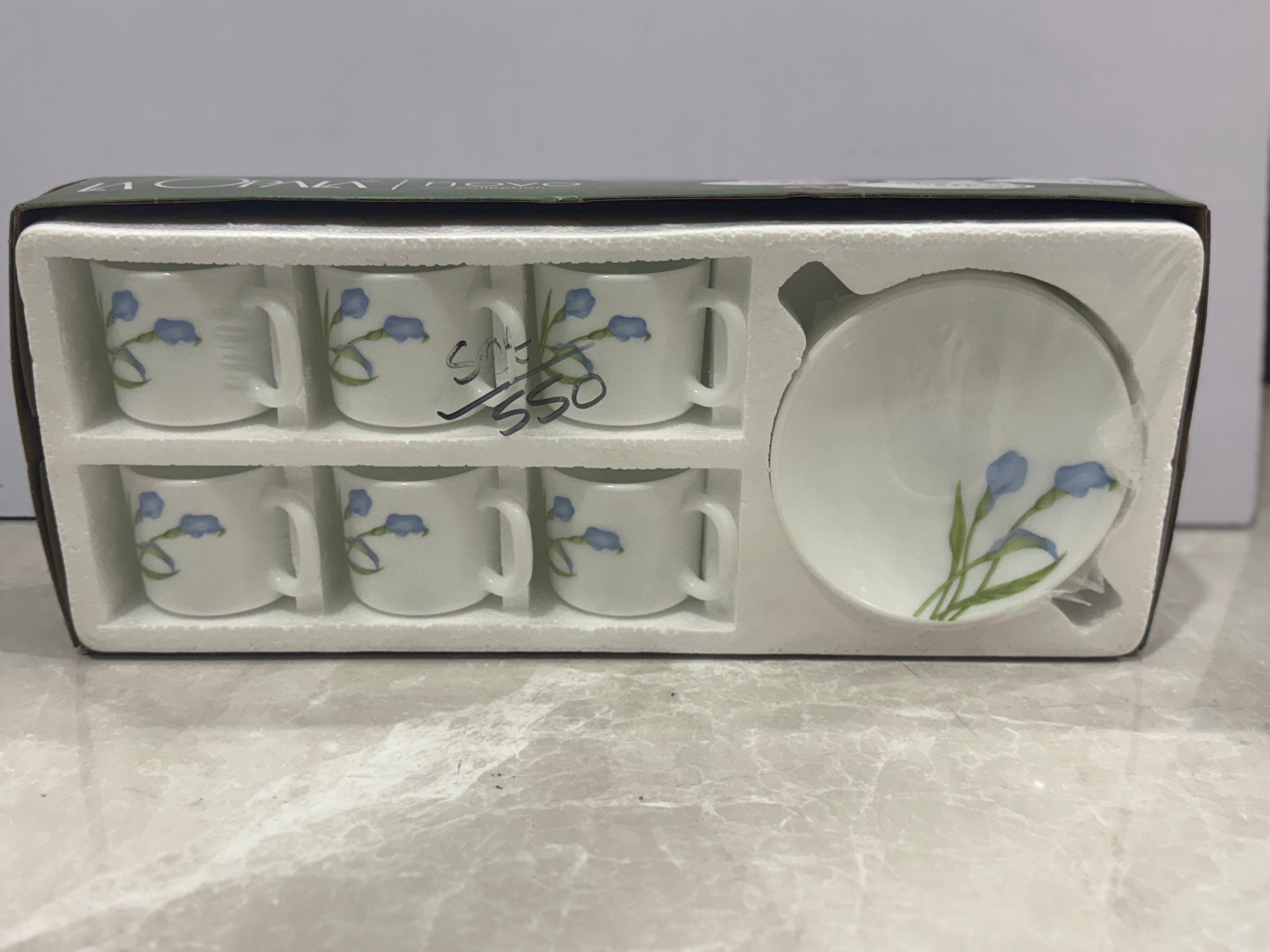 Tea Set with Saucer Set of 6