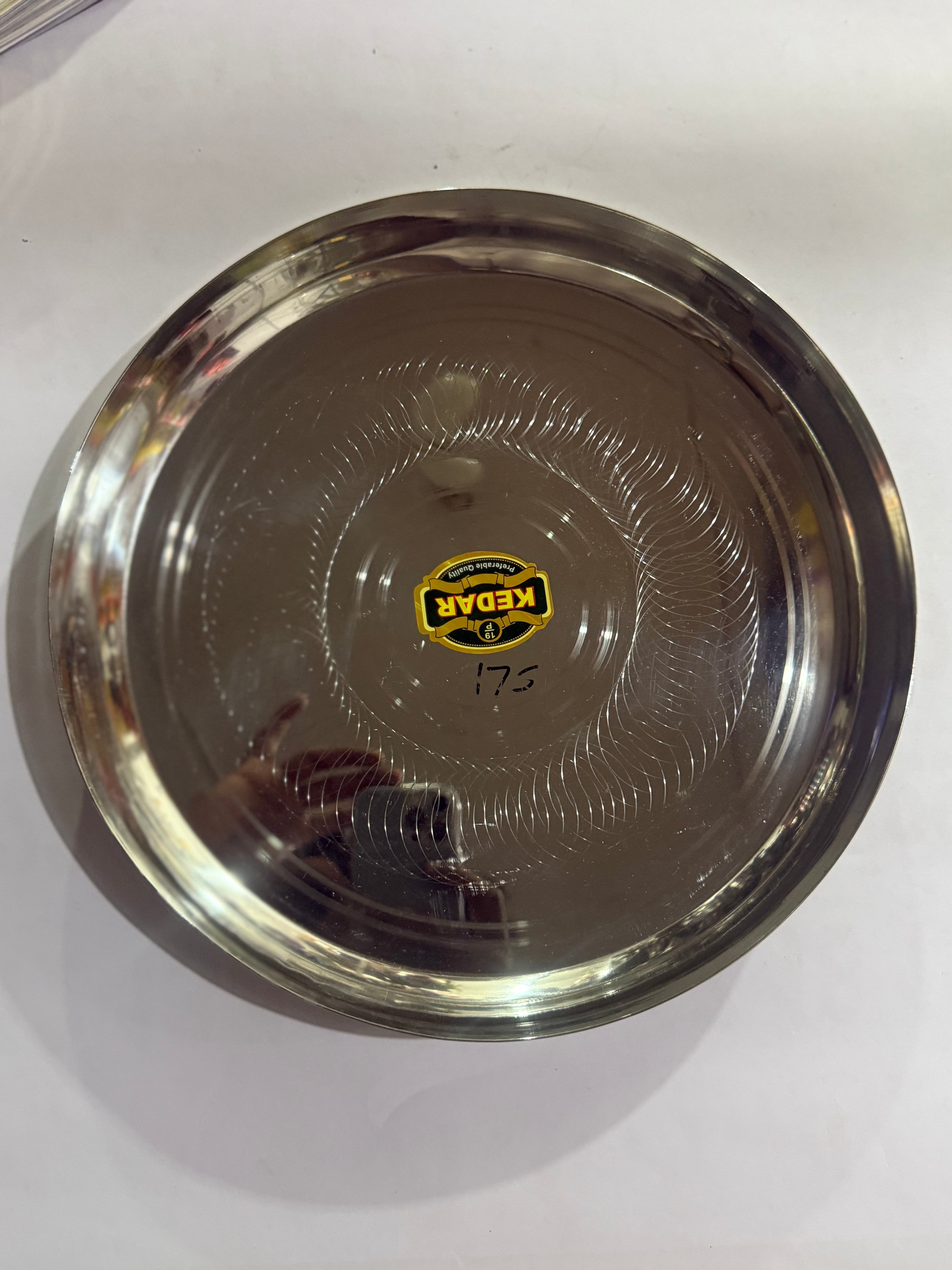 Tiffin/Rice Plate - Steel Premium Quality
