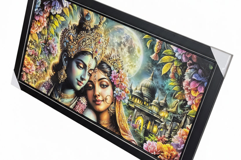 Radha Krishna Bubble Frame - Gift + Home Decor