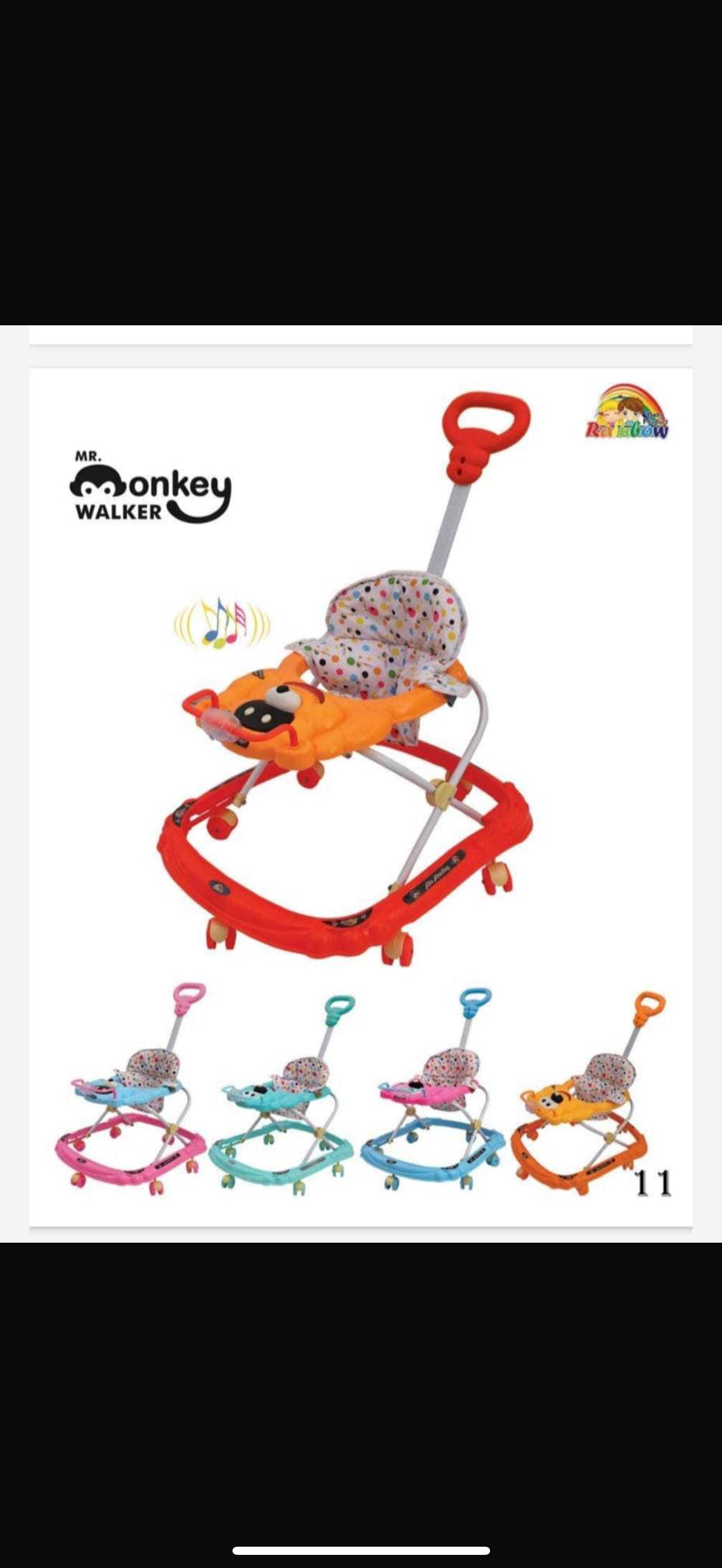 Baby Walker - Premium Quality Music Adjustable Height Walker