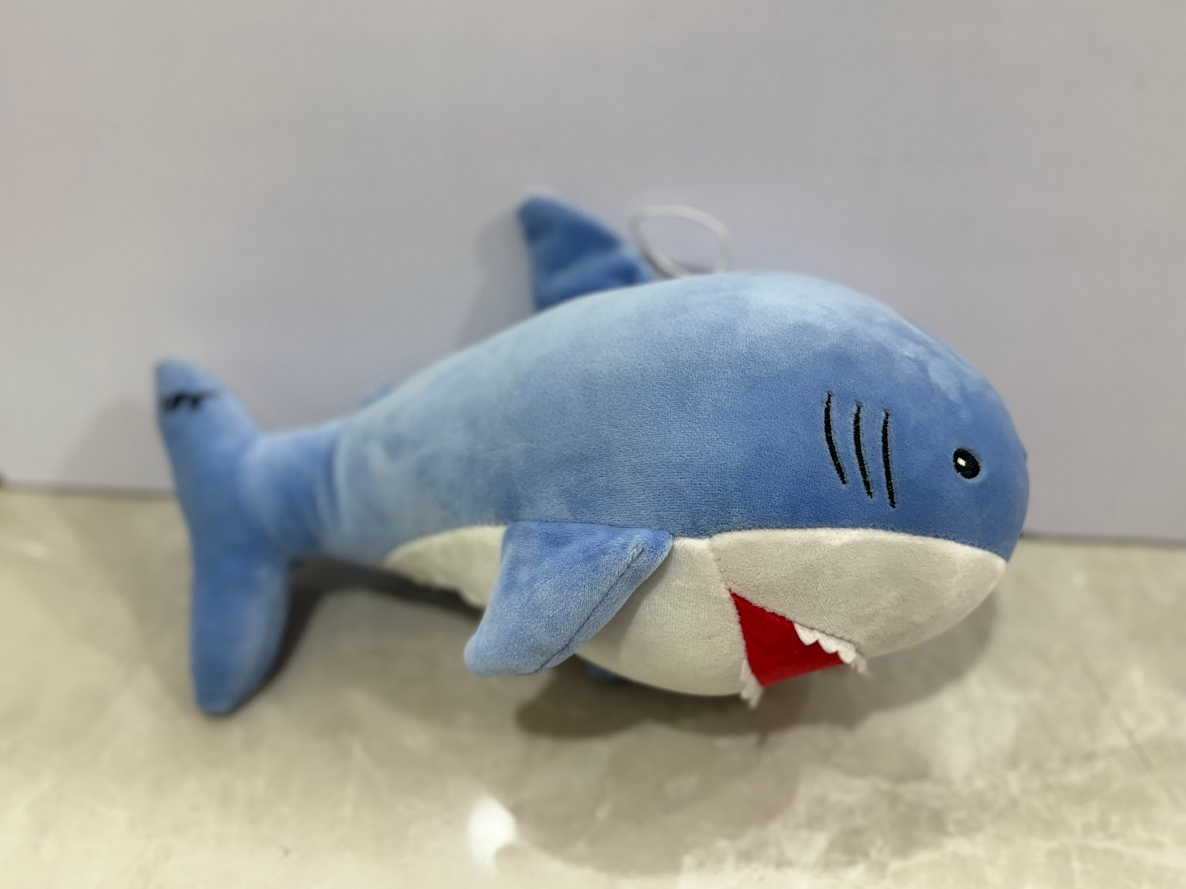 Blue shark soft plush toy
