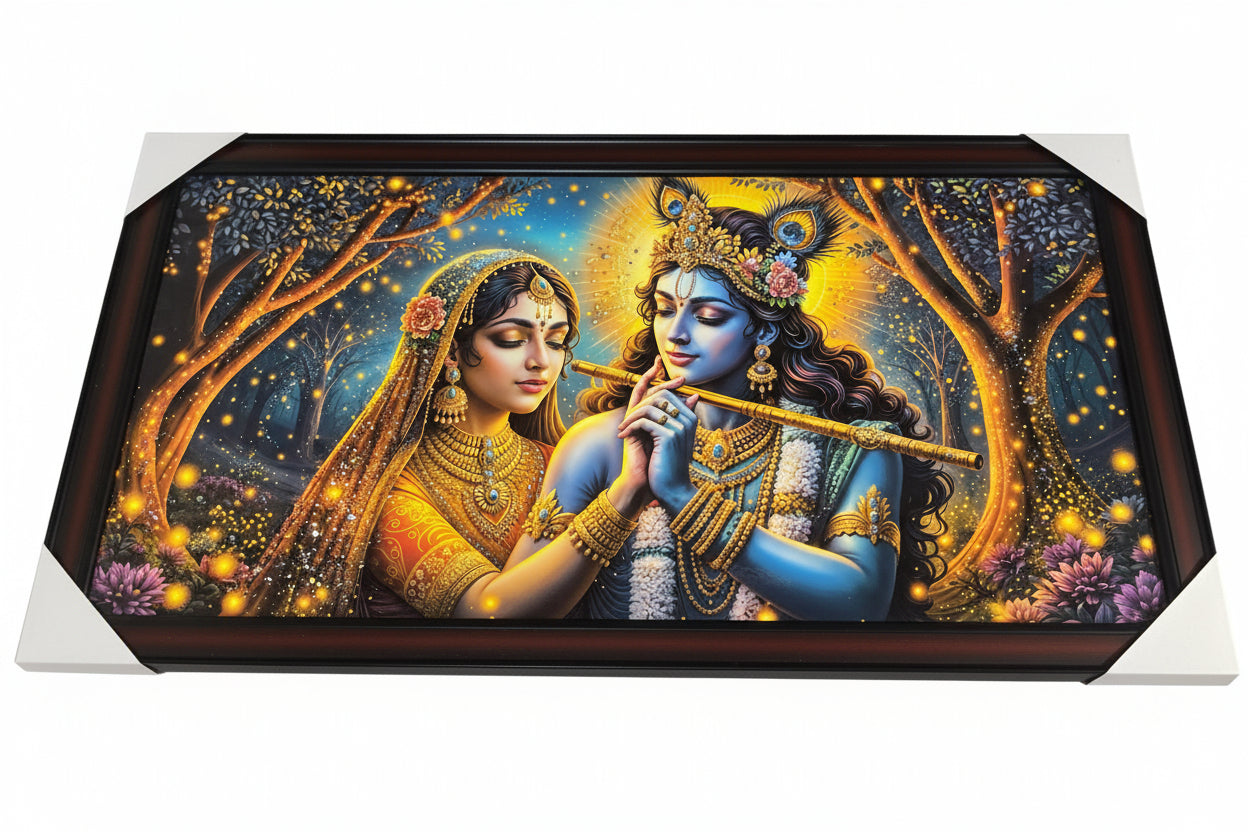 Radha Krishna Bubble Frame - Gift + Home Decor