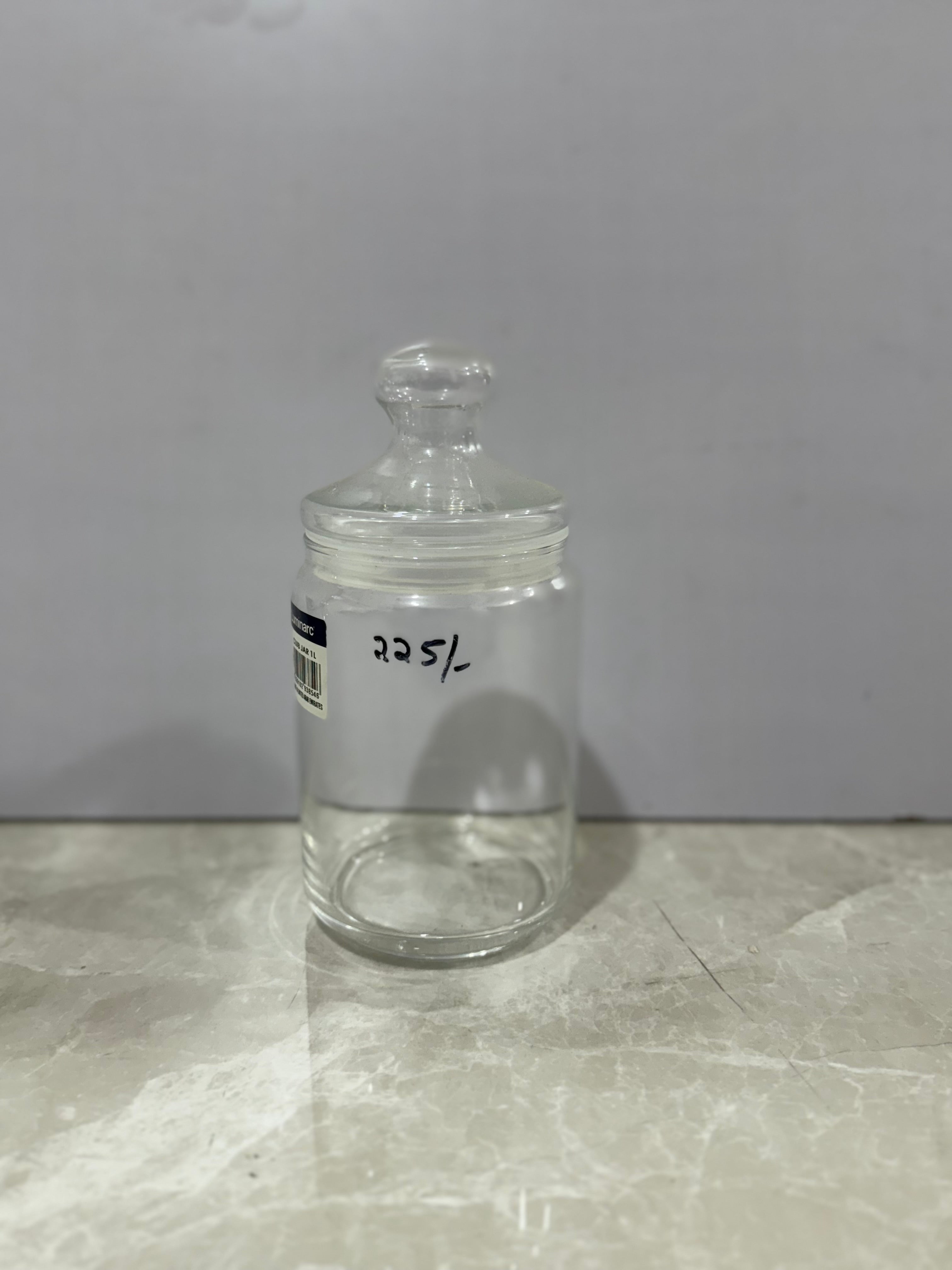 Clear glass jar with lid 1 Kg