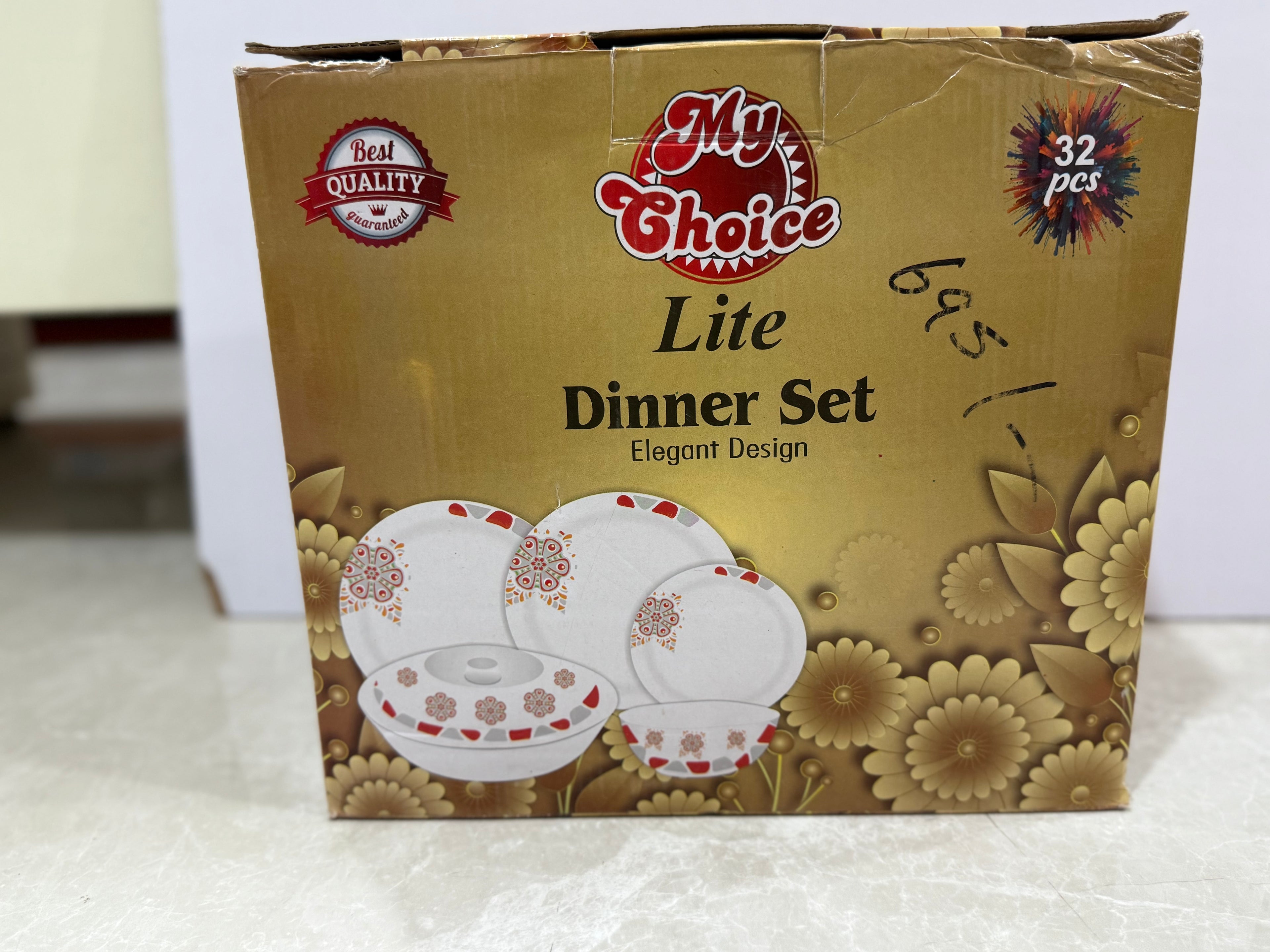 My Choice Gold 32 Piece Dinner Set Medium Quality