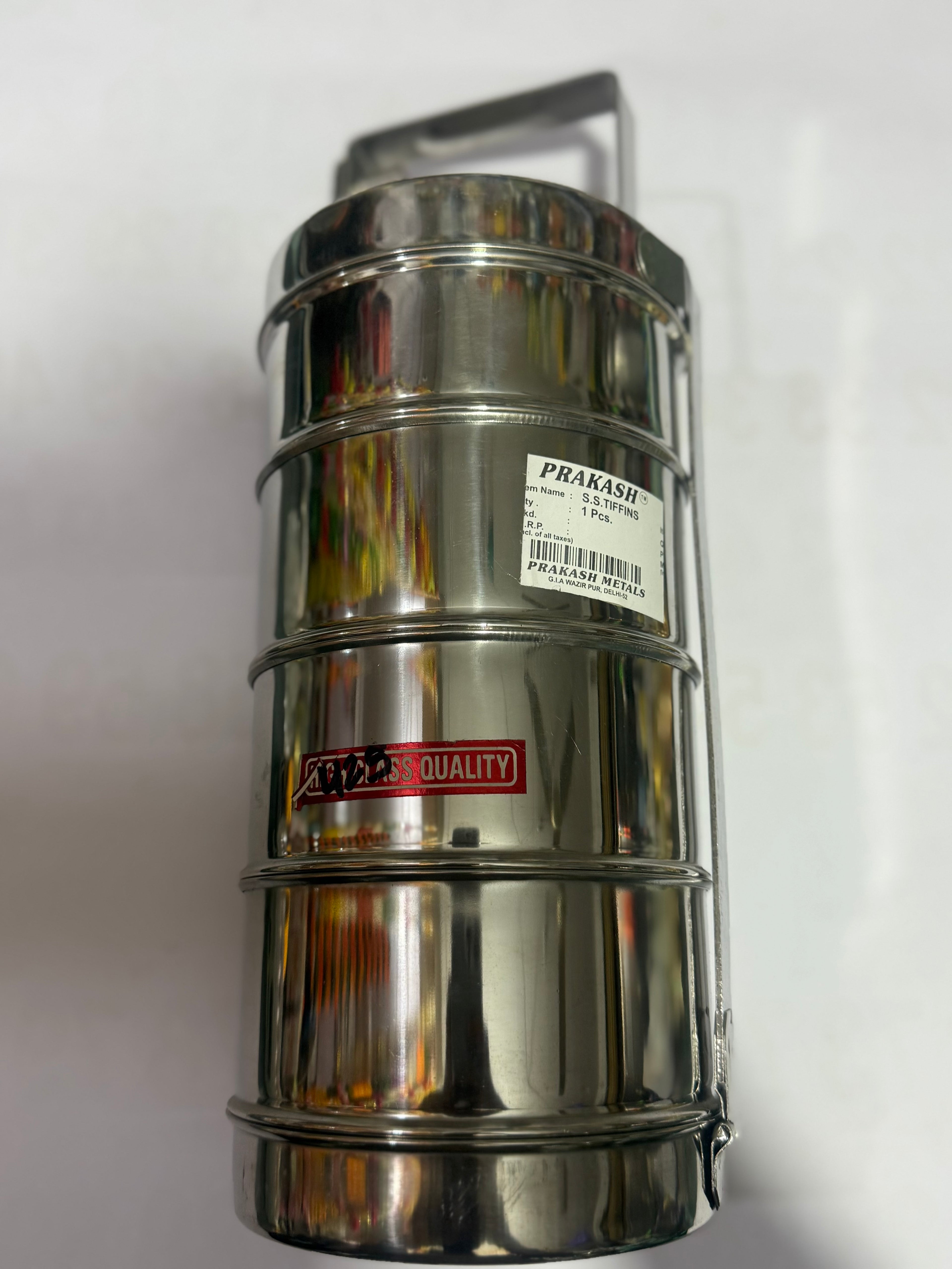 Four Step Steel Tiffin Box for Adults