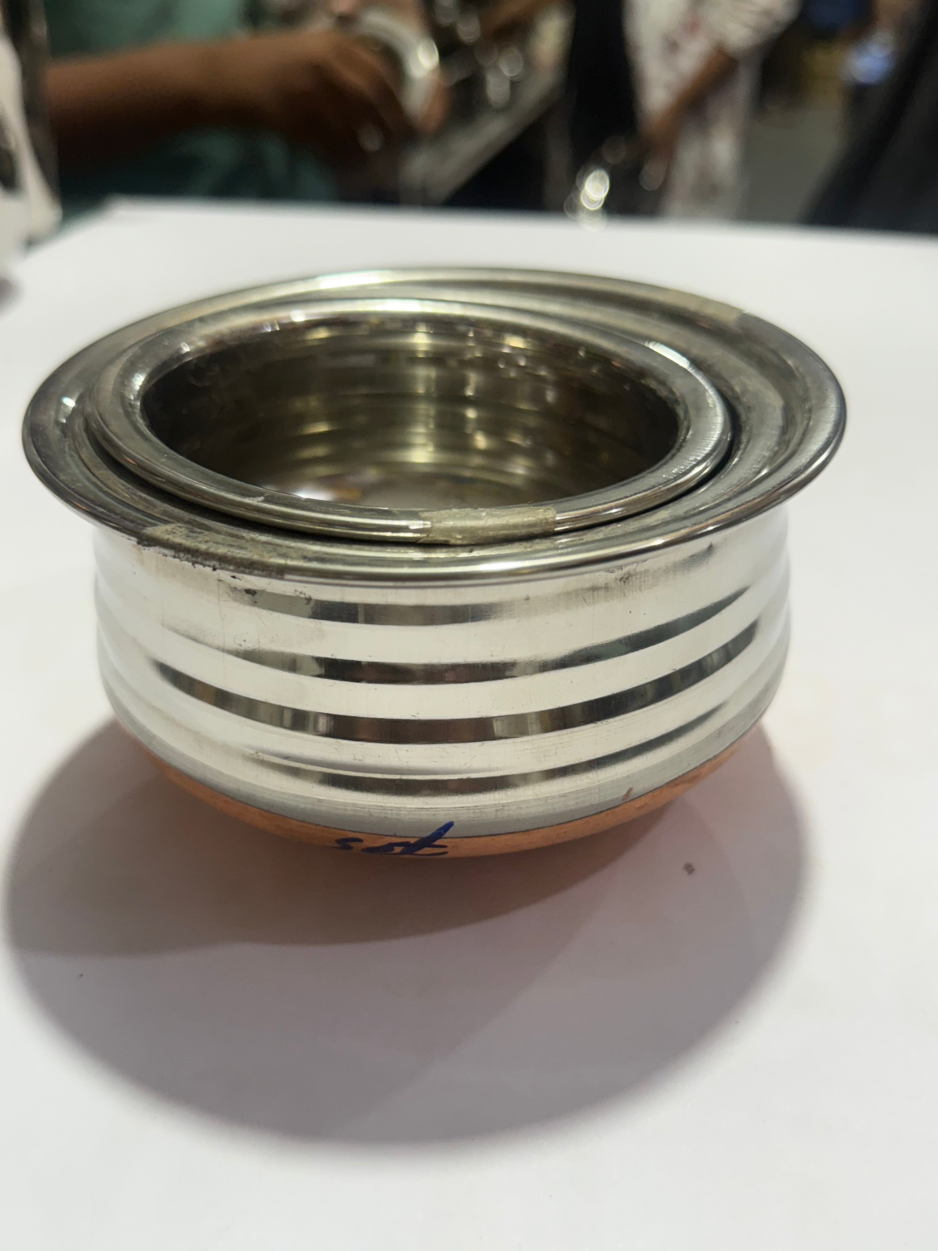 Steel Bowl Set Copper Bottom - 3 Pieces