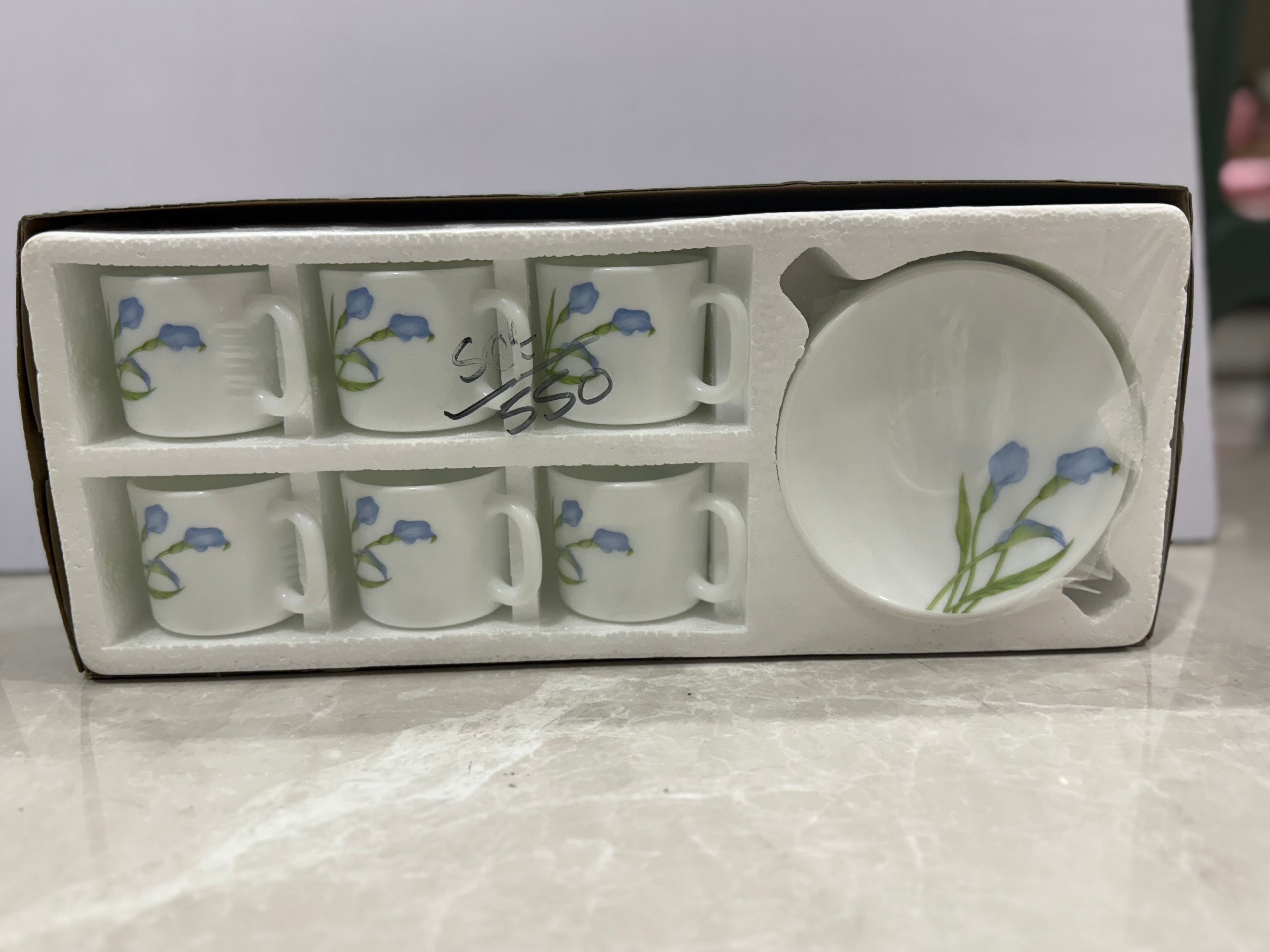 Tea Set with Saucer Set of 6