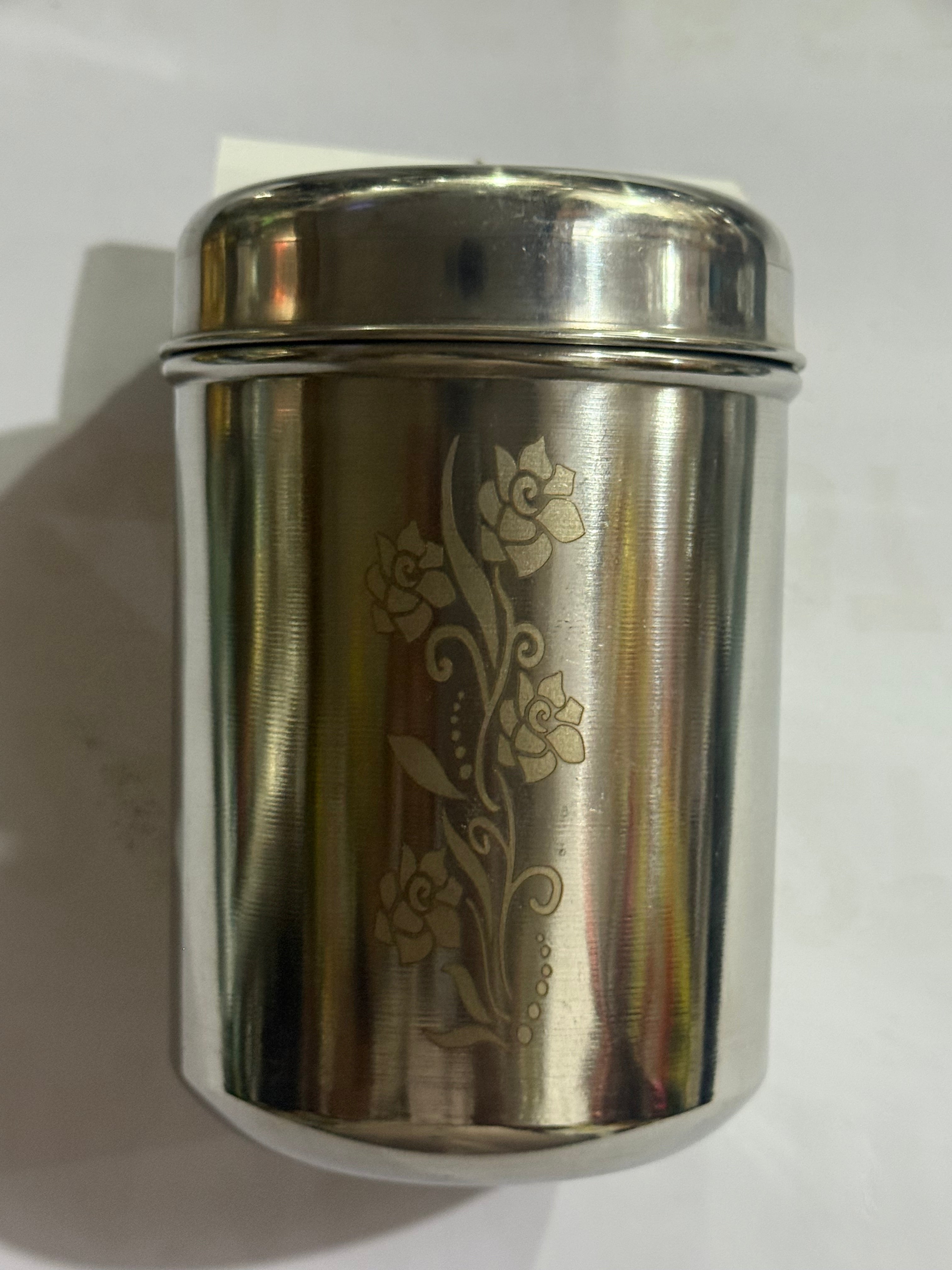 Steel Jar with Cap -   Premium Quality - Small Size