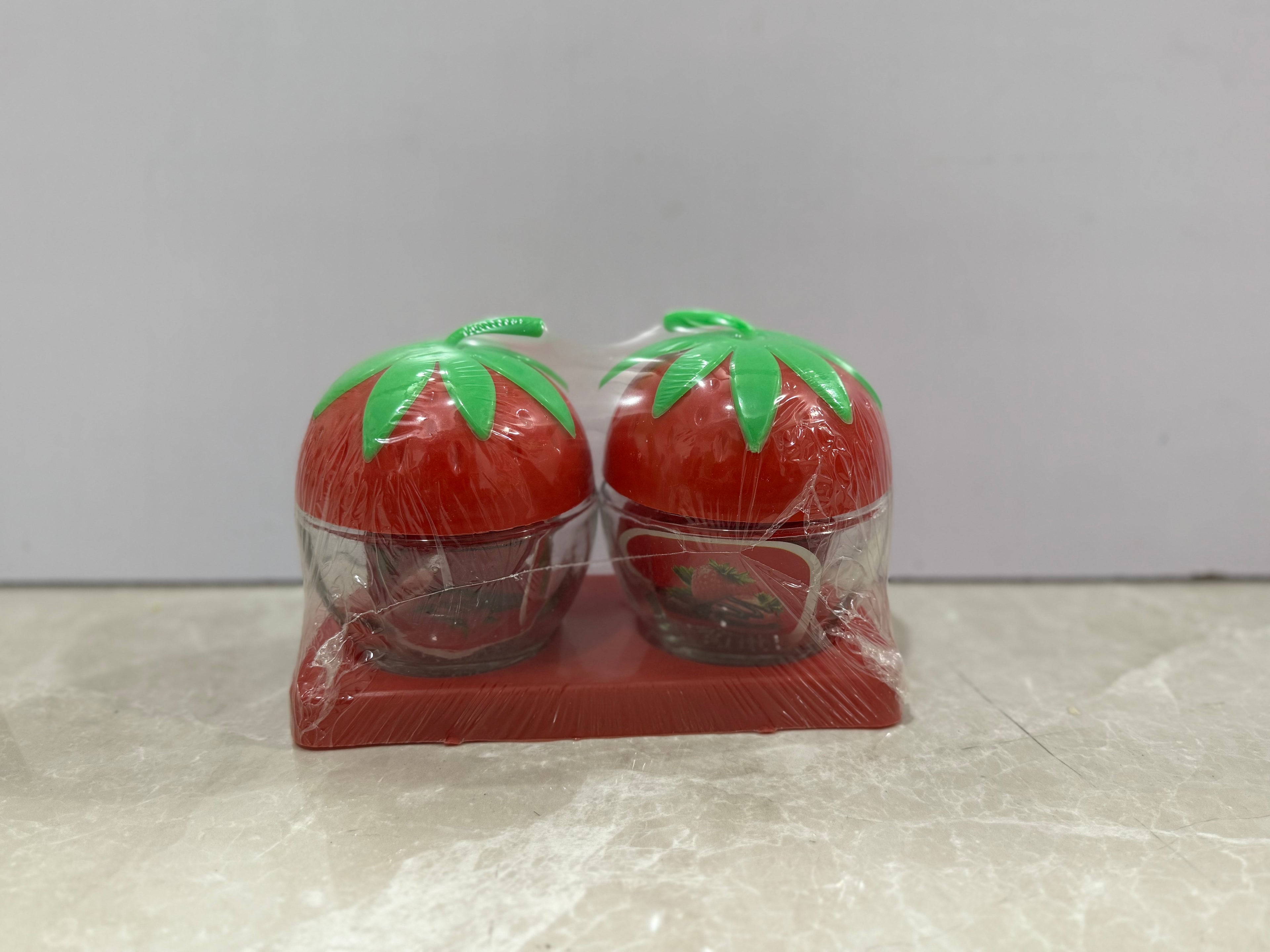 Tomato Shaped Glass Jars